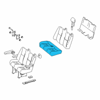 OEM 2009 Dodge Sprinter 2500 Rear Seat Cushion Diagram - 1HG961A6AA