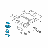 OEM 2015 Kia Optima Lamp Assembly-OVERHEADEAD Console Diagram - 928102T500UP