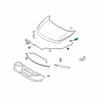 OEM 2012 Nissan Murano Cable Assembly-Hood Lock Diagram - 65621-1AA0A