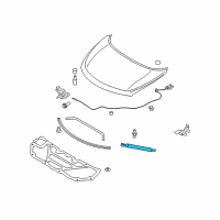 OEM 2009 Nissan Murano Stay Assy-Hood, LH Diagram - 65471-1AA0A