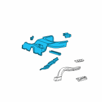 OEM 2001 Lincoln LS Floor Pan Diagram - 1W4Z5411215AA