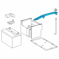 OEM 2018 Lexus ES350 Clamp Sub-Assy, Battery Diagram - 74404-33120