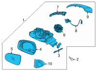 OEM Kia Sorento MIRROR ASSY-OUTSIDE Diagram - 87610R5061