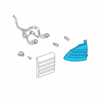 OEM 2000 Lincoln LS Tail Lamp Assembly Diagram - 2W4Z-13405-AB