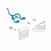 OEM 2002 Lincoln LS Socket & Wire Diagram - XW4Z-13410-AA