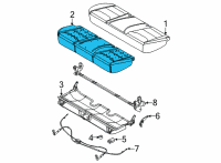 OEM 2022 Ford Maverick PAD - REAR SEAT CUSHION Diagram - NZ6Z-6063840-A