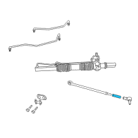 OEM 2001 Chrysler Concorde Tie Rod Adjusting Sleeve Diagram - 5003931AA