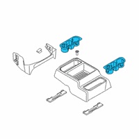 OEM 2019 Ford F-350 Super Duty Cup Holder Diagram - HC3Z-2513562-BC