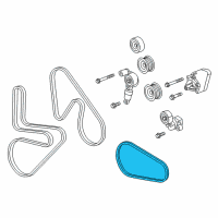 OEM 2018 Cadillac CTS AC Belt Diagram - 12643219