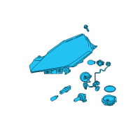 OEM Nissan Leaf Headlamp Assembly-Passenger Side Diagram - 26010-9RB0A