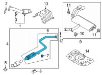 OEM Hyundai Elantra MUFFLER Assembly-Center Diagram - 28650-AA910