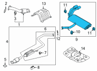 OEM Hyundai Elantra Muffler Assembly-Rear Diagram - 28710-AA900