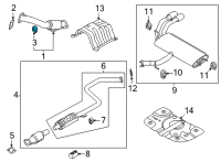 OEM Hyundai Elantra HANGER Diagram - 28780-AA000