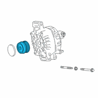 OEM 2019 Lexus LS500 Pulley, Alternator W/Clutch Diagram - 27415-0W190