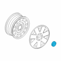 OEM Ford Fusion Center Cap Diagram - 6E5Z-1130-AA