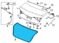 OEM 2022 Honda Civic WEATHERSTRIP Diagram - 74865-T20-A11