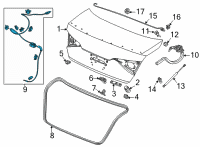 OEM 2022 Honda Civic CABLE, TRUNK OPEN Diagram - 74880-T20-A11