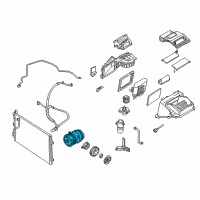 OEM 2003 Pontiac Sunfire Air Conditioner Compressor Assembly Diagram - 89018887