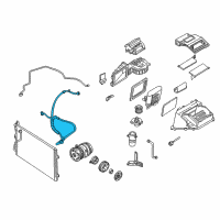 OEM 1996 Chevrolet Cavalier AC Hose Diagram - 19169349