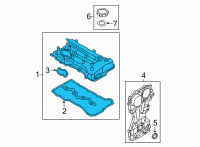 OEM 2022 Hyundai Santa Fe Cover Assembly-Rocker Diagram - 22410-2S300