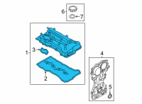 OEM Hyundai Santa Fe Cover Assembly-Rocker Diagram - 22410-2S300