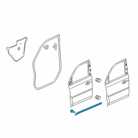 OEM Honda Pilot Seal, R. FR. Door Side Sill Diagram - 72327-SZA-A01