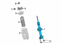 OEM 2022 Ford Bronco SHOCK ABSORBER ASY Diagram - MB3Z-18124-J