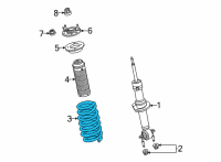 OEM Ford Bronco SPRING - FRONT Diagram - MB3Z-5310-C