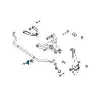 OEM 2015 Nissan Xterra Clamp-Stabilizer Diagram - 54614-7S000