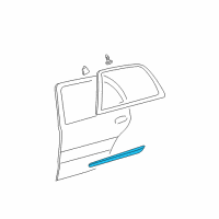 OEM Cadillac DTS Body Side Molding Diagram - 22760264