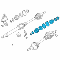 OEM 2013 Ford C-Max Outer Boot Diagram - FV6Z-3A331-B