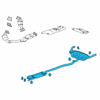 OEM 2015 Cadillac SRX Muffler & Pipe Diagram - 20983446