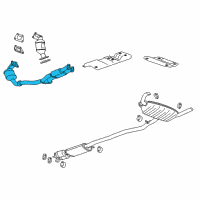 OEM 2012 Cadillac SRX Converter & Pipe Diagram - 23130397