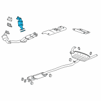 OEM Cadillac SRX Converter & Pipe Diagram - 22913044