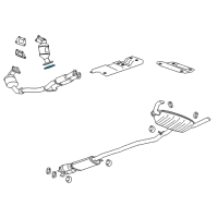 OEM Cadillac Converter & Pipe Gasket Diagram - 20952540