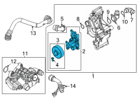 OEM BMW 330e xDrive WATER PUMP Diagram - 11-51-8-482-250