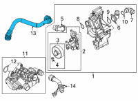 OEM 2022 BMW 330e xDrive Thermostat-Coolant Pump Hose Diagram - 11-53-8-650-981