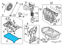 OEM 2021 Hyundai Sonata Gasket-Rocker Cover Diagram - 22441-2S000