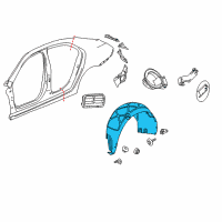 OEM Chevrolet Malibu Wheelhouse Liner Diagram - 22885773