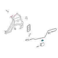 OEM Pontiac Vibe Spring, Fuel Tank Filler Door Diagram - 19204903