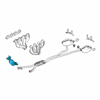 OEM 2005 Cadillac CTS Converter & Pipe Diagram - 10358089