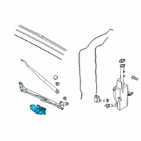 OEM 2021 Hyundai Palisade Windshield Wiper Motor Assembly Diagram - 98110-S8000