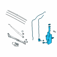 OEM Hyundai Palisade Reservoir & Pump Assembly-Washer Diagram - 98610-S8000