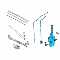 OEM 2020 Hyundai Palisade Reservoir & Pump Assembly-Washer Diagram - 98610-S8000