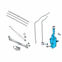 OEM Hyundai Palisade Windshield Washer Reservoir Assembly Diagram - 98611-S8000