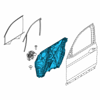 OEM 2022 BMW X3 Front Left Window Regulator Diagram - 51-33-7-498-147