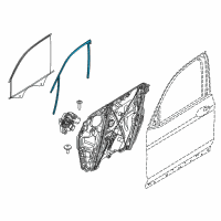 OEM BMW X3 Window Guide, Left Front Door Diagram - 51-33-7-393-425