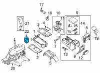 OEM 2021 Nissan Frontier Switch Assy-Ignition Diagram - 25150-3TA0B