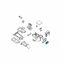 OEM Nissan Pathfinder Cup Holder Assembly Diagram - 96965-ZP00C