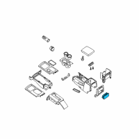 OEM 2016 Nissan Frontier Cup Holder Assembly Diagram - 96965-ZP00C